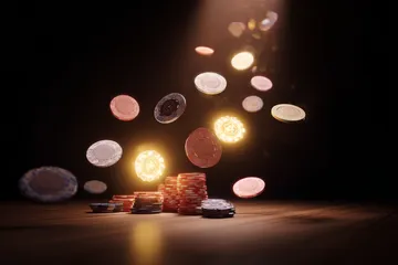 Uma mulher elegante ao lado de máquinas caça-níqueis vibrantes exibindo setes brilhantes, mostrando a variedade de slots no JGRBET.