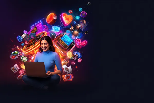 Uma roleta brilhante com fichas em cascata, simbolizando os envolventes jogos ao vivo e instantâneos disponíveis no JGRBET.